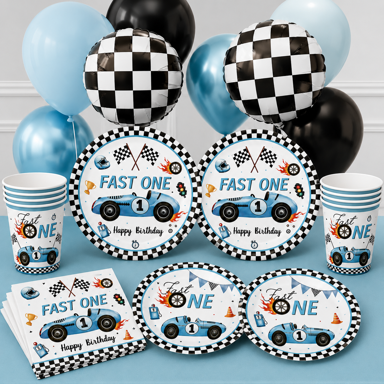 *Racing Fast ONE 1st Birthday Party Kit for 10